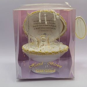 Christine Allan Hand-Blown, 22K Gold "Angel Of Peace".